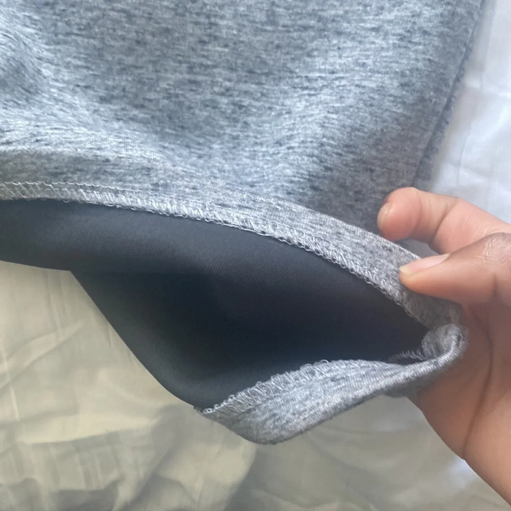 Grey Scuba Fabric Midi Pencil Skirt - Picture 2 of 4